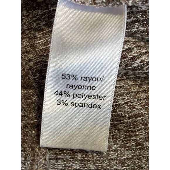 Maurices Brown Ribbed Knit Sweater 1/2 Collar Tiered Ruffle Long Sleeve Size L - Picture 6 of 7